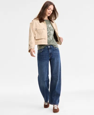 Lucky Brand Women's Cropped Utility Jacket In Neutral