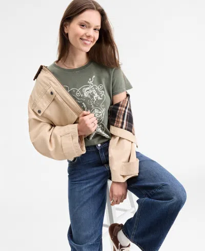 Lucky Brand Women's Cropped Utility Jacket In Neutral