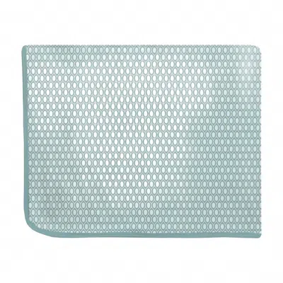 Kickee Toddler Blanket 40" X 60" In Jade Wavy Lattice