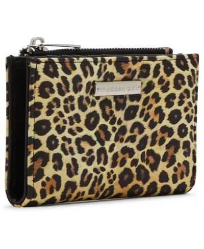 Madden Girl Morr Polyurethane Snap Wallet In Animal Print