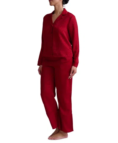 Tommy Hilfiger Allover Monogram Print Sleep Set In Red