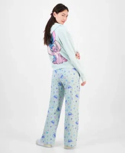 Disney Juniors Stitch Full Zip Hoodie Stitch Allover Print Drawstring Pants In Blue
