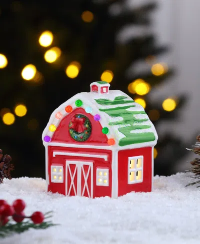 Mr. Christmas 4.5" Nostalgic Village Barn In Red