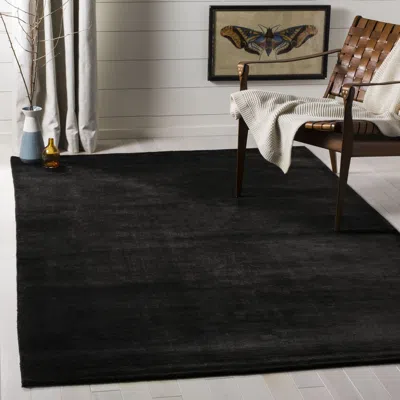 Safavieh Mirage Hand Made Area Rug, Black Solid / Tonal Style Non-shedding In Black
