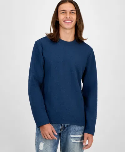 Guess Men's Quattro G Logo Crewneck Sweater In Blue