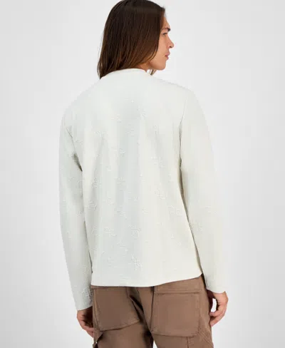 Guess Men's Quattro G Logo Crewneck Sweater In Gray
