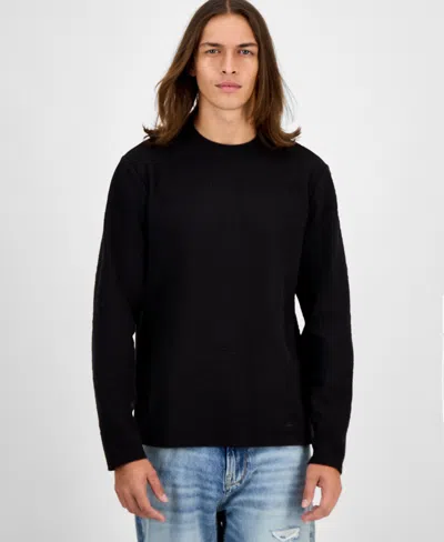 Guess Men's Quattro G Logo Crewneck Sweater In Black