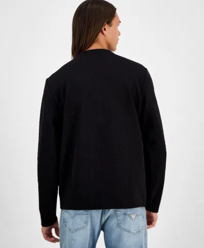 Guess Men's Quattro G Logo Crewneck Sweater In Black