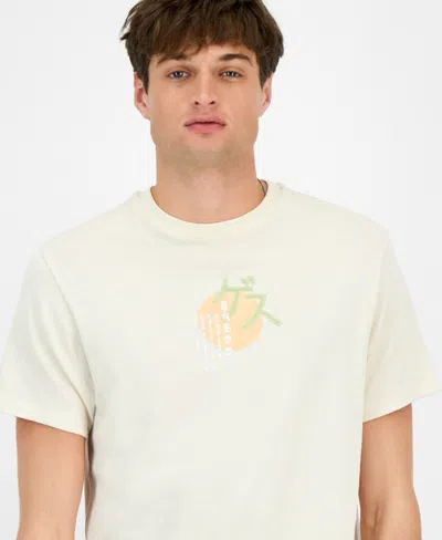Guess Men's Short Sleeve Crewneck Art Print T-shirt In Neutral