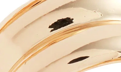 Open Edit Set Of 3 Domed Rings In Gold