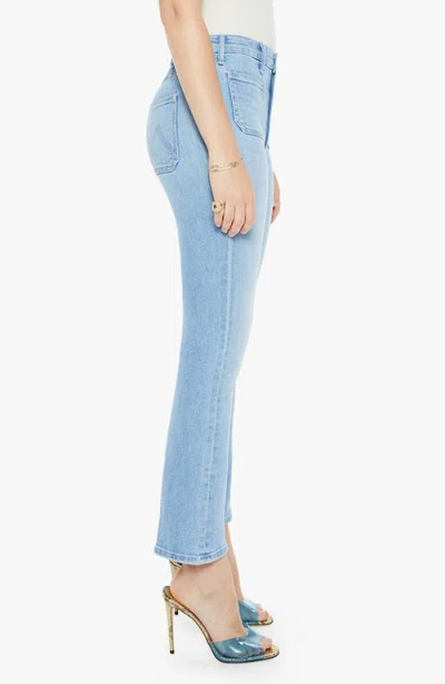Mother The Hustler Patch Pocket Ankle Bootcut Jeans In Blue
