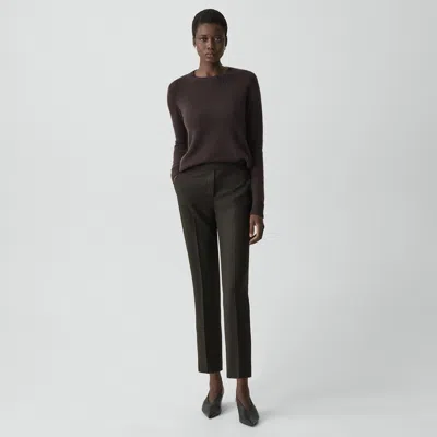 Theory Treeca Pull-on Pant In Sleek Flannel In Black