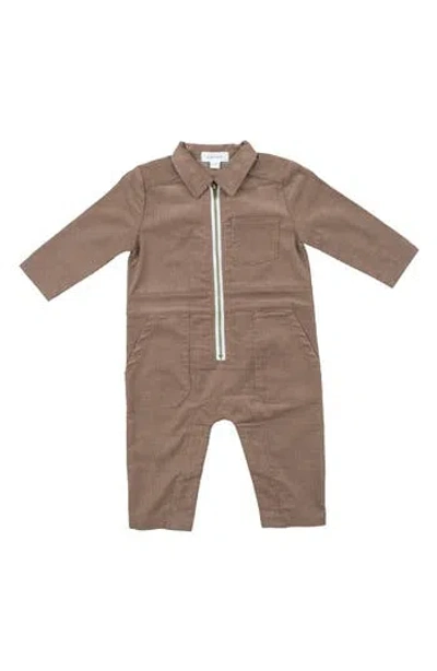 Angel Dear Cord Sinopia Fresco Retro Romper In Brown