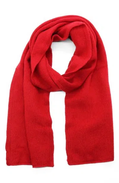 Portolano Cashmere Jersey Scarf In Red