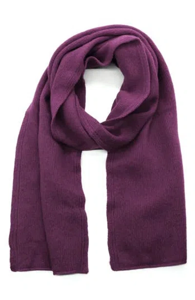 Portolano Cashmere Jersey Scarf In Purple