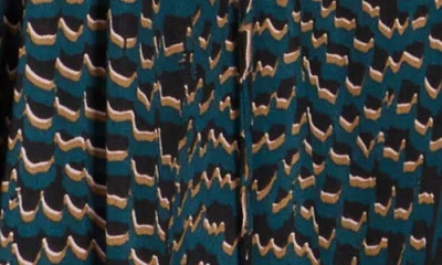 Dr2 By Daniel Rainn Tie Front Long Sleeve Satin Top In Blue