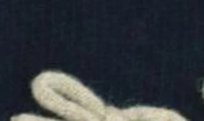 Portolano Bow Trim Scarf In Blue