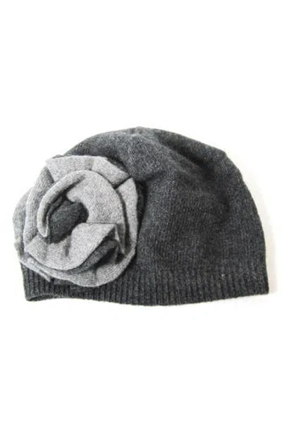Portolano Dorset Rosette Beanie In Gray