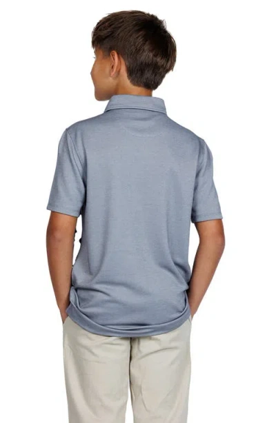 Tailorbyrd Kids' Solid Knit Polo In Gray