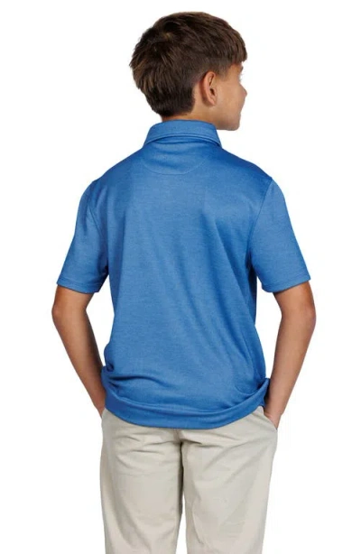 Tailorbyrd Kids' Solid Knit Polo In Blue