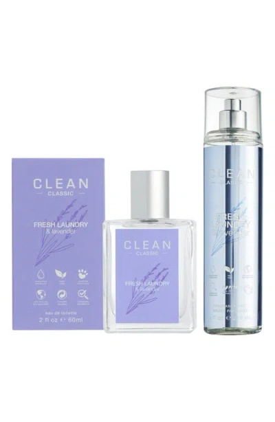 Clean Classic Fresh Laundry & Lavender Fragrance Set In Transparent