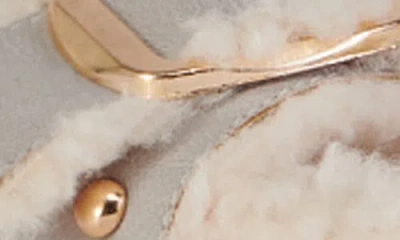 Azalea Wang Tresor High Pile Fleece Trim Slide Sandal In Multi