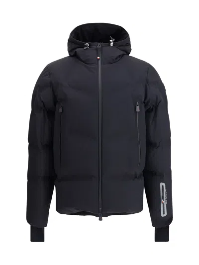 Moncler Grenoble Black Stretch Nylon Angren Down Jacket In Black