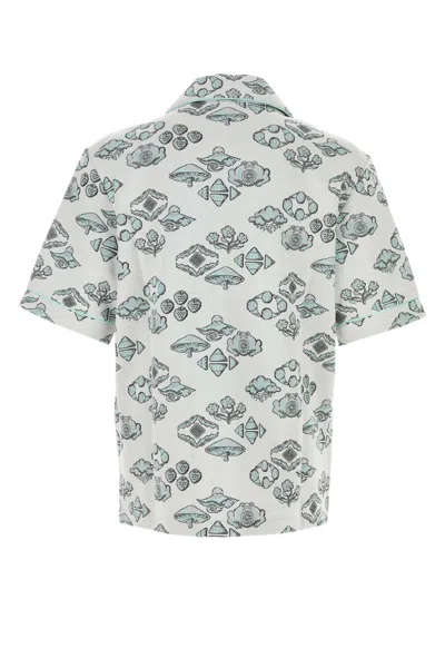 Casablanca Men Embroidered Stretch Jacquard Shirt In Multi