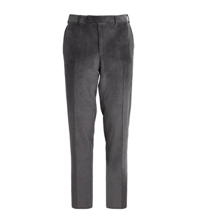 Canali Wool Chinos In Gray