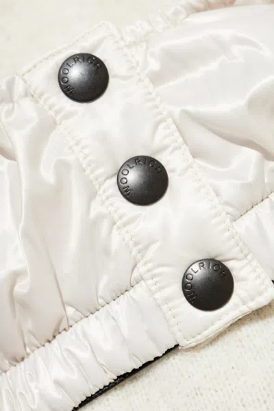 Woolrich High-neck Oversized Down Jacket In White