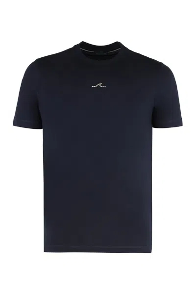 Paul&amp;shark T-shirt In Cotton With Print In Blue