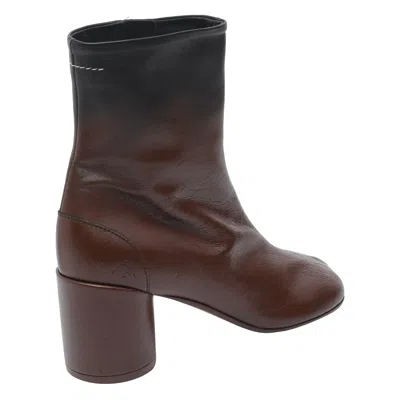 Mm6 Maison Margiela Anatomic Block-heel Boots In Brown