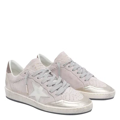 Golden Goose Ballstar Suede Upper Toe Tongue Heel And Spur Leather Star Sneakers Multicolor In Pink