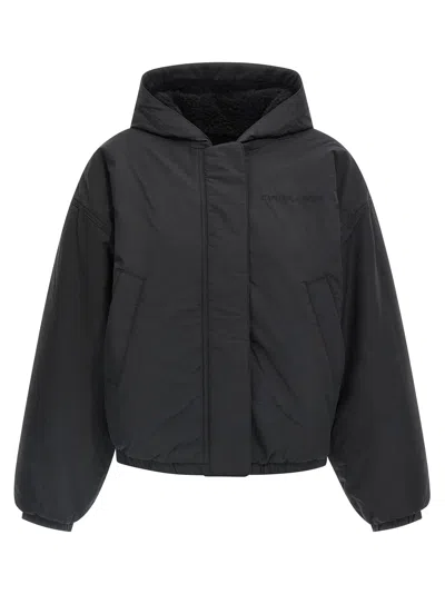 Canada Goose Alberini Reversible High Pile Fleece Bomber Jacket In Black