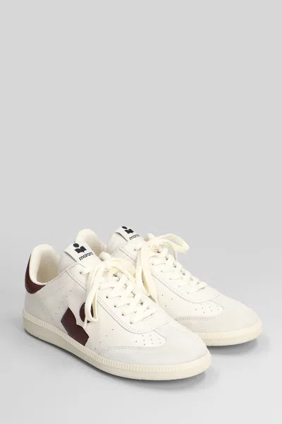 Isabel Marant Bryce Sneakers In White Suede And Leather In Multi