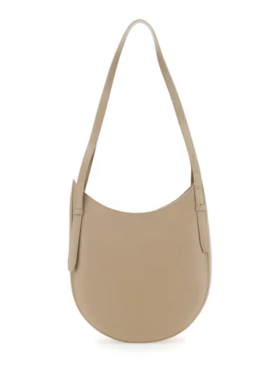 Coperni Belt Strap Leather Hobo Bag In Nude
