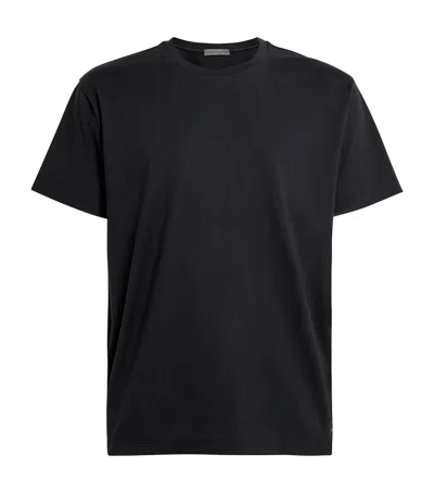 Corneliani Cotton Short-sleeve T-shirt In Black