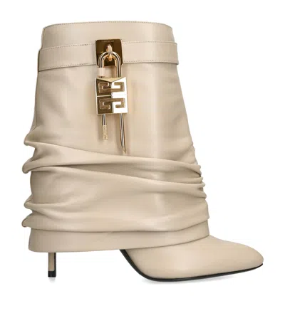 Givenchy Slouchy Stiletto Ankle Boots With Pointed Toe In Sand