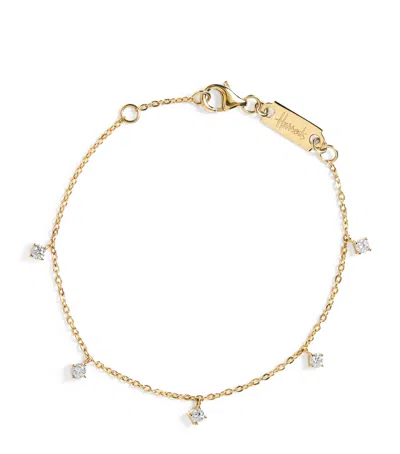 Harrods Yellow Gold And Diamond Bracelet In Gold