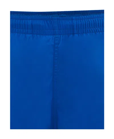Alexander Mcqueen Graffiti Logo Swim Shorts In Blue