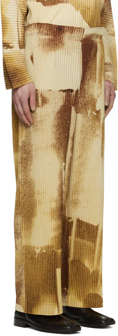 Issey Miyake Wind Walk Trousers In Gold