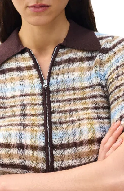 Rag & Bone Womens Ivrmt Leva Striped Wool-blend Top In Multi