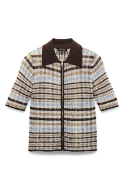 Rag & Bone Womens Ivrmt Leva Striped Wool-blend Top In Multi