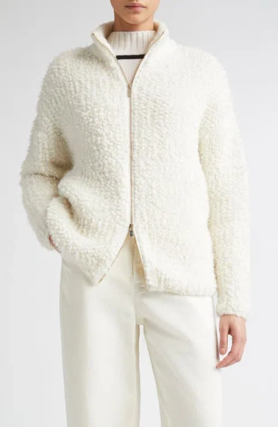Max Mara Studio Oggetti Fleece Jacket In White