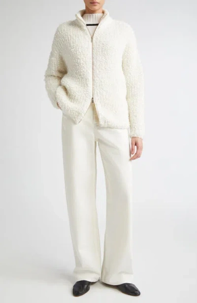Max Mara Studio Oggetti Fleece Jacket In White