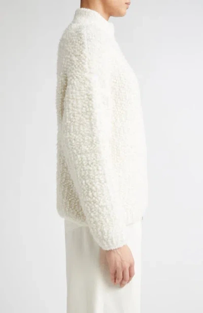 Max Mara Studio Oggetti Fleece Jacket In White