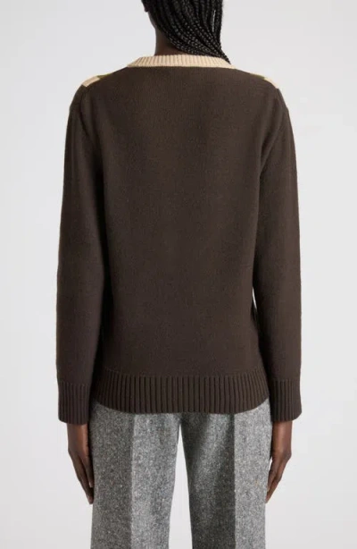 Valentino Women Brown V-neck Sweater, S Luxury Sweaters & Knitwear For Women Darveys In Brown