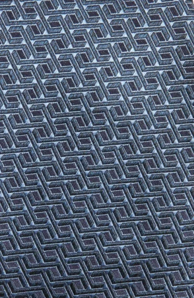 Canali Geometric Silk Tie In Multi