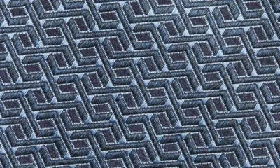 Canali Geometric Silk Tie In Multi