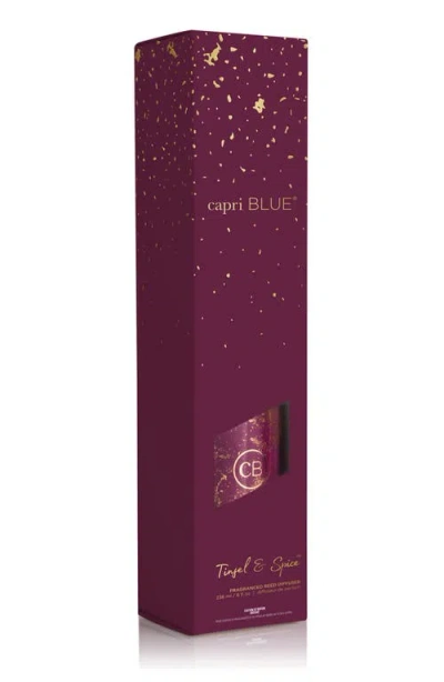 Capri Blue Tinsel & Spice Glimmer Reed Diffuser In Red